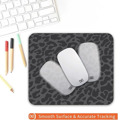 Armanza Square Mouse Pad Black Leopard,Personalized Premium-Textured Custom Mouse Mat Design,Washable Mousepad Cloth,Non-Slip Rubber Base Computer Mouse Pads for Wireless Mouse