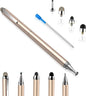 Penyeah Stylus pens for Touch Screens - [4-in-1] High Sensitivity and Precision Touch Screen Stylus Disc Tip,Black Rubber Tip & Mesh Fiber Tip Universal for All Capacitive Touch Screen Device (Gold)