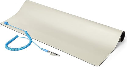 StarTech.com Anti Static Mat, ESD Mat for Electronics Repair, Anti Static Table/Desk Mat w/Detachable Grounding Wire, ANSI/ESD S 4.1, Flexible Thermoplastic Work Pad, 23x47", TAA