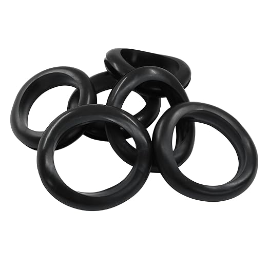 6 Pcs Rubber Grommets, 1-9/16" Inside Diameter 1-3/4" Drill Hole Rubber Wire Grommets O Ring Grommets for Wire, Firewall, Cables, Plugs, Automotive(Black)