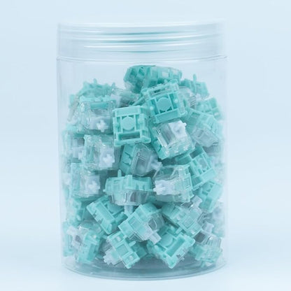 GATERON Magnetic Jade Keyboard Switches, Linear Factory Pre-lubed Freely Setting Pre-Travel Key Switches for Mechanical Keyboard(70PCS)