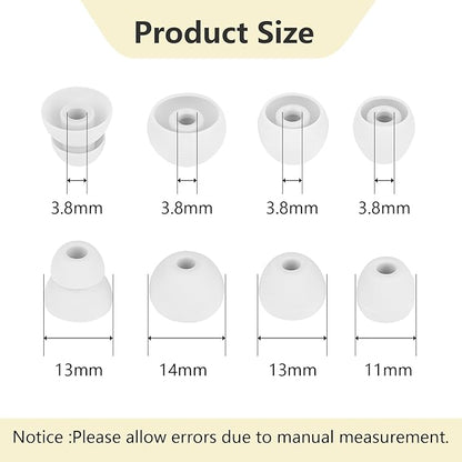 Ear Bud Covers Silicone Replacement Earbud Tips Compatible with Powerbeats Pro Beats Wireless Earphone Headphone Ear Tips 4 Pairs