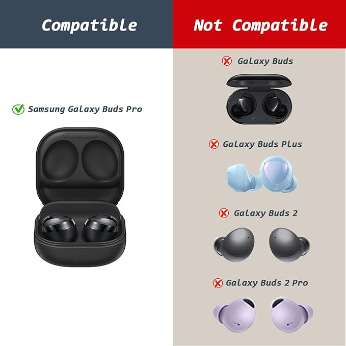 6 Pairs Replacement Eartips for Samsung Galaxy Buds Pro Headphones, Silicone Tips Earbuds Eartips Set, L/M/S Earplug Replacement Accessories (Purple, Without Pen)
