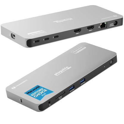 Plugable Thunderbolt 4 Dock Quad Monitors, 100W, Connect Four 4K Monitors