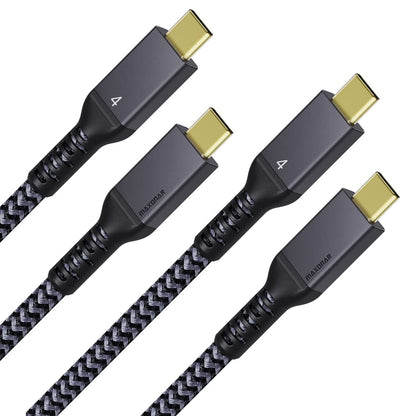 Maxonar [4Ft] Thunderbolt 4 Cable, 240W Thunderbolt Cable 40Gbps Sync 8K/5K@60Hz Display and for Thunderbolt 4, Thunderbolt 3, USB4, and USB-C Devices