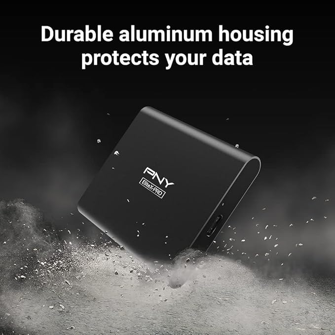 PNY EliteX-PRO 4TB USB 3.2 Gen 2x2 Type-C Portable Solid State Drive (SSD) – (PSD0CS2260-4TB-RB)