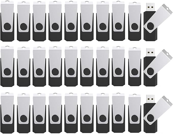 2GB Flash Drives 50 Pack, Wooolken USB 2.0 Thumb Drive with Lanyards Bulk USB Sticks for Weddings,Office, School, Data Storage Backup