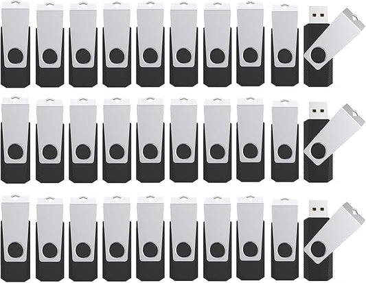2GB Flash Drives 50 Pack, Wooolken USB 2.0 Thumb Drive with Lanyards Bulk USB Sticks for Weddings,Office, School, Data Storage Backup