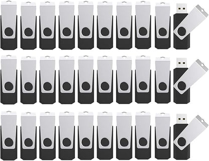 1GB Flash Drives 100 Pack, Wooolken USB 2.0 Thumb Drive with Lanyards Bulk USB Drive Pen Drives for Weddings,Office, School, Data Storage Backup