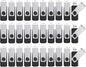 2GB Flash Drives 100 Pack, Wooolken USB 2.0 Thumb Drive with Lanyards Bulk USB Sticks for Weddings,Office, School, Data Storage Backup