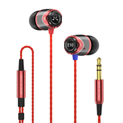SoundMAGIC E10 Wired Earbuds, No Mic, Premium Hi-Fi, 3.5mm Jack, Red