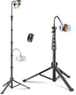 86" Tripod for iPhone, Stable & Tall Phone Tripod with Remote and Flexible Gooseneck for Video Recording/Watching/Cooking/Fitness/Vlogging