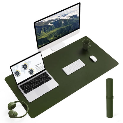 YSAGi Non-Slip Leather Desk Pad, Waterproof Laptop Computer Desk Keyboard Mat, Table Protector Blotter Mat, Large Mouse Pad for Office/Work/Home/Decor(Black, 31.5" x 15.7")