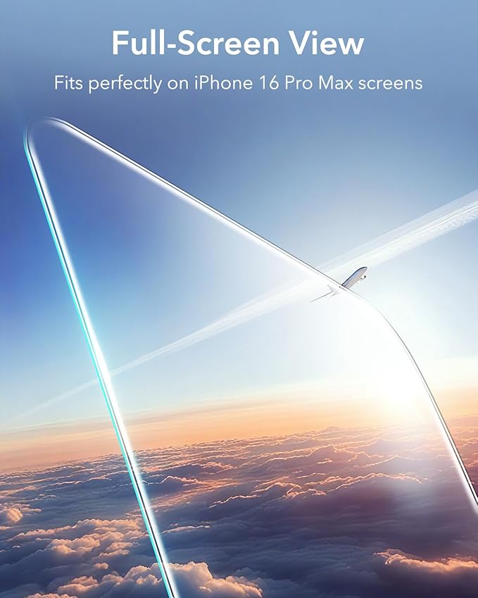 ESR 3 Pack for iPhone 16 Pro Max Screen Protector, [9H Hardness] [Military Grade Shatterproof] Tempered Glass Film with Easy Installation Tool, HD Clear, Scratch Resistant