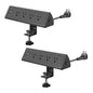 Jgstkcity Desk Clamp Power Strip,20W Fast Charging Station,Surge Protector Nightstand Edge Mount,1875W Extension Cord with Multiple Outlets,2 USB-C,2 USB-A,for Home Office (Black, 2PCS-6 FT)