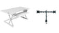 Rocelco 32" Height Adjustable Standing Desk Converter - Sit Stand Computer Workstation Riser - Dual Monitor Retractable Keyboard Tray Gas Spring Assist - Black (R EADRB2)