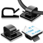 200 Pcs Cable Clips, Adhesive Cable Organizer Cord Holder Wire Clip Wire Management Self Adhesive Hooks Wire Holder for Office, Home, Black
