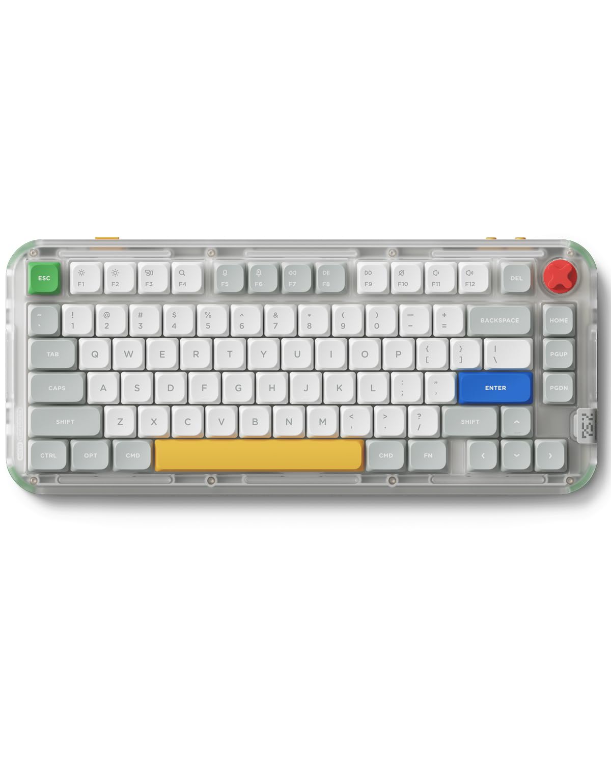 nuphy Kick75 Wireless Mechanical Keyboard with Knob,75% Layout 80 Keys RGB Backlit, Hot Swappable Low Profile Keyboard with PBT Keycaps,Gaming Keyboards, Support BT/2.4G/USB-C (Blush Nano Switch)