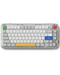 nuphy Kick75 Wireless Mechanical Keyboard with Knob,75% Layout 80 Keys RGB Backlit, Hot Swappable Low Profile Keyboard with PBT Keycaps,Gaming Keyboards, Support BT/2.4G/USB-C (Blush Nano Switch)