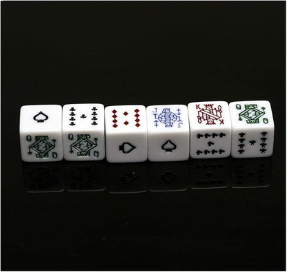 Leatherette Dice Cup with Poker Dice, Felt Lining Quiet Shaker for Playing Yahtzee/Farkle/Liars Dice,