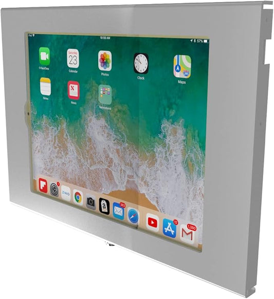 TABcare Locking Security Metal Case for Apple iPad Pro 12.9" 3/4/5/6 for Kiosk, POS, Store, Show Display (White, iPad Pro 12.9 3/4/5/6)
