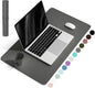 YSAGi Non-Slip Leather Desk Pad, Waterproof Laptop Computer Desk Keyboard Mat, Table Protector Blotter Mat, Large Mouse Pad for Office/Work/Home/Decor(Dark Gray, 23.6" x 13.7")