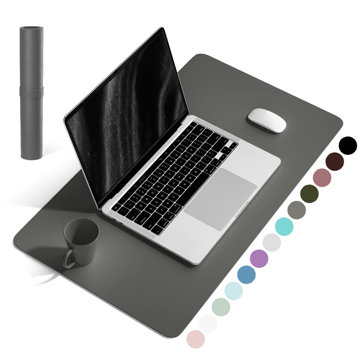 YSAGi Non-Slip Leather Desk Pad, Waterproof Laptop Computer Desk Keyboard Mat, Table Protector Blotter Mat, Large Mouse Pad for Office/Work/Home/Decor(Black, 31.5" x 15.7")