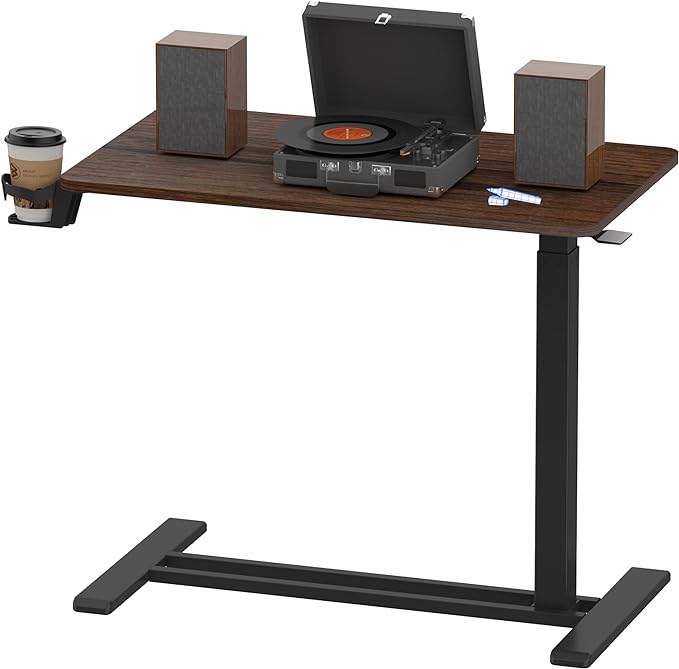 FLEXISPOT 28''Adjustable C Table Gas Spring Mobile Side End Table