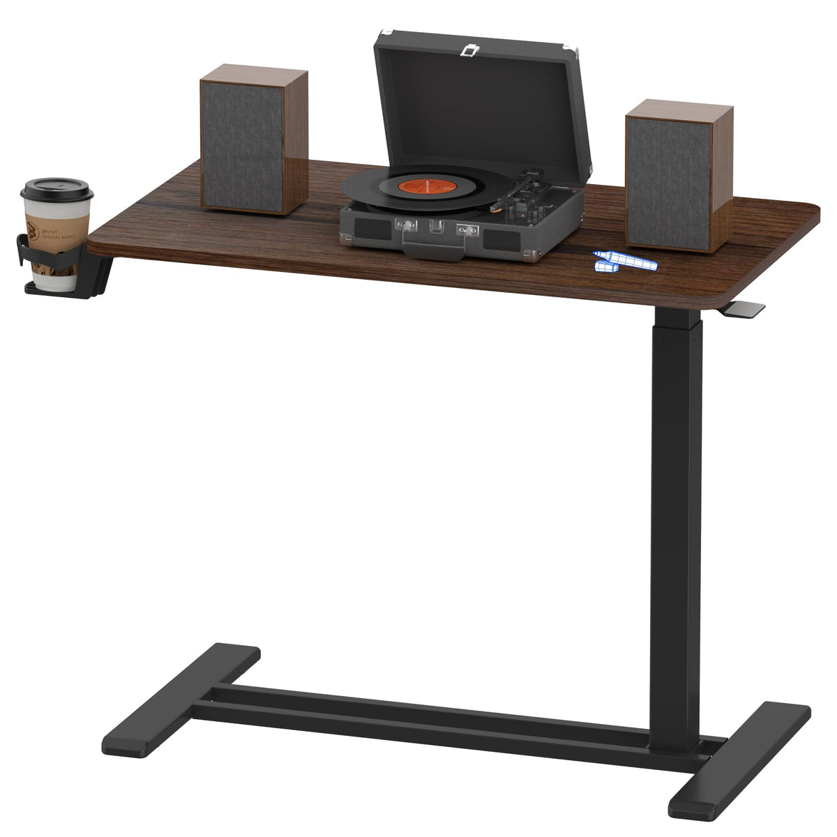 FLEXISPOT 24''Adjustable C Table Gas Spring Mobile Side End Table