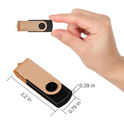 16GB 50-Pack USB Flash Drives Bulk EASTBULL USB 2.0 Thumb Drive,Gold