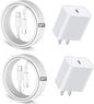 6FT iPhone 16 15 Charger Fast Charging, 2Pack 20W USB C Apple Charger Travel Plug Block Phone Charging Cable Cord for iPhone 16/16e/16 Pro Max/16 Plus/15/15 Pro/15Pro Max/iPad Mini6/iPad Air5/iPad Pro