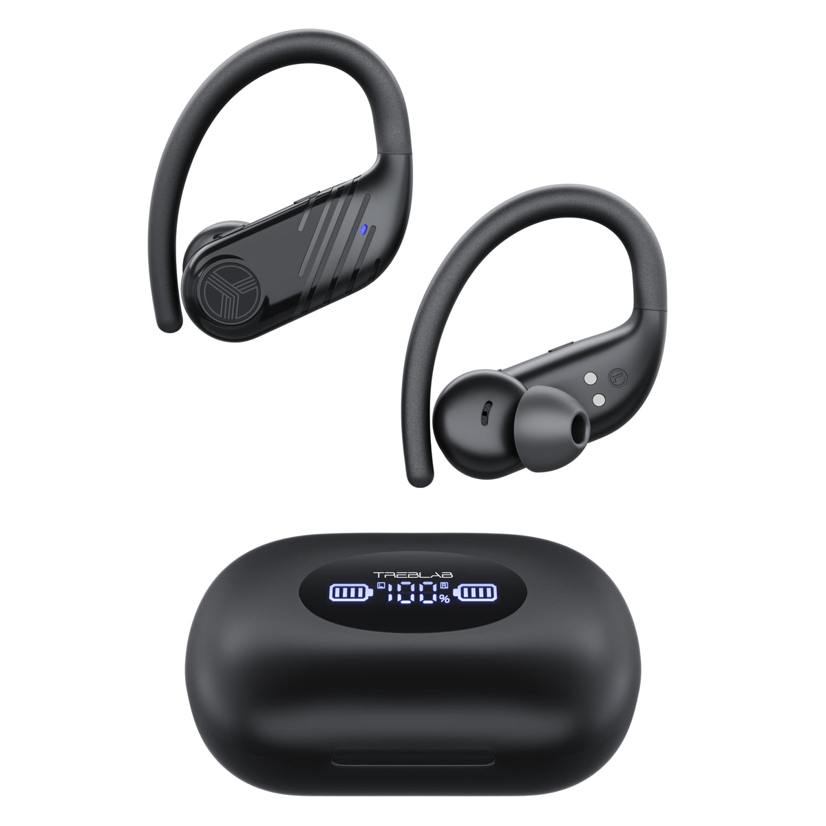 TREBLAB X3-Pro Earbuds Wireless Bluetooth, Earhook IPX5 11H Powerbank