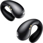Ultra Open Ear Earbuds - Ergonomic Clip-On Earbuds, Bone Conduction Over-The-Ear Headphones with Waterproof Design and Secure Fit for Small Ears, Obsidian Black