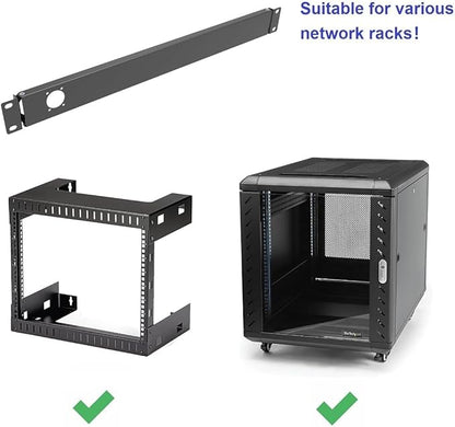 1U Hinged Rack Panel 1D XLR HDMI Audio Rack Mount Panel for 19 inches Rack Mount (1D)