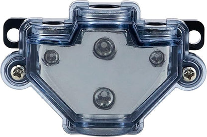 1pc Distribution Block 1 in 3 Ways Out Power Distribution Block Car Audio 1x4 Gauge Input 3x8 Gauge Output Ground Distribution Block for Automotive
