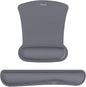 MOSISO Wrist Rest Support for Mouse Pad & Keyboard Set, Ergonomic Mousepad Non-Slip Base Home/Office Pain Relief & Easy Typing Cushion with Neoprene Cloth & Raised Memory Foam, Space Gray