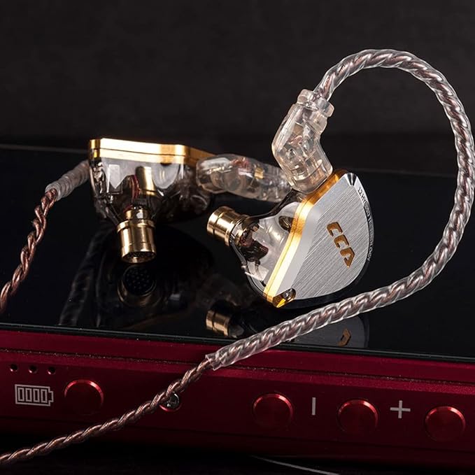 CCA C12 in Ear Monitor Headphones 5BA 1DD Hybrid HiFi Gaming IEM Earphones Noise Isolating Stereo Wired Earbuds for Musicians Audiophile Singers DJ
