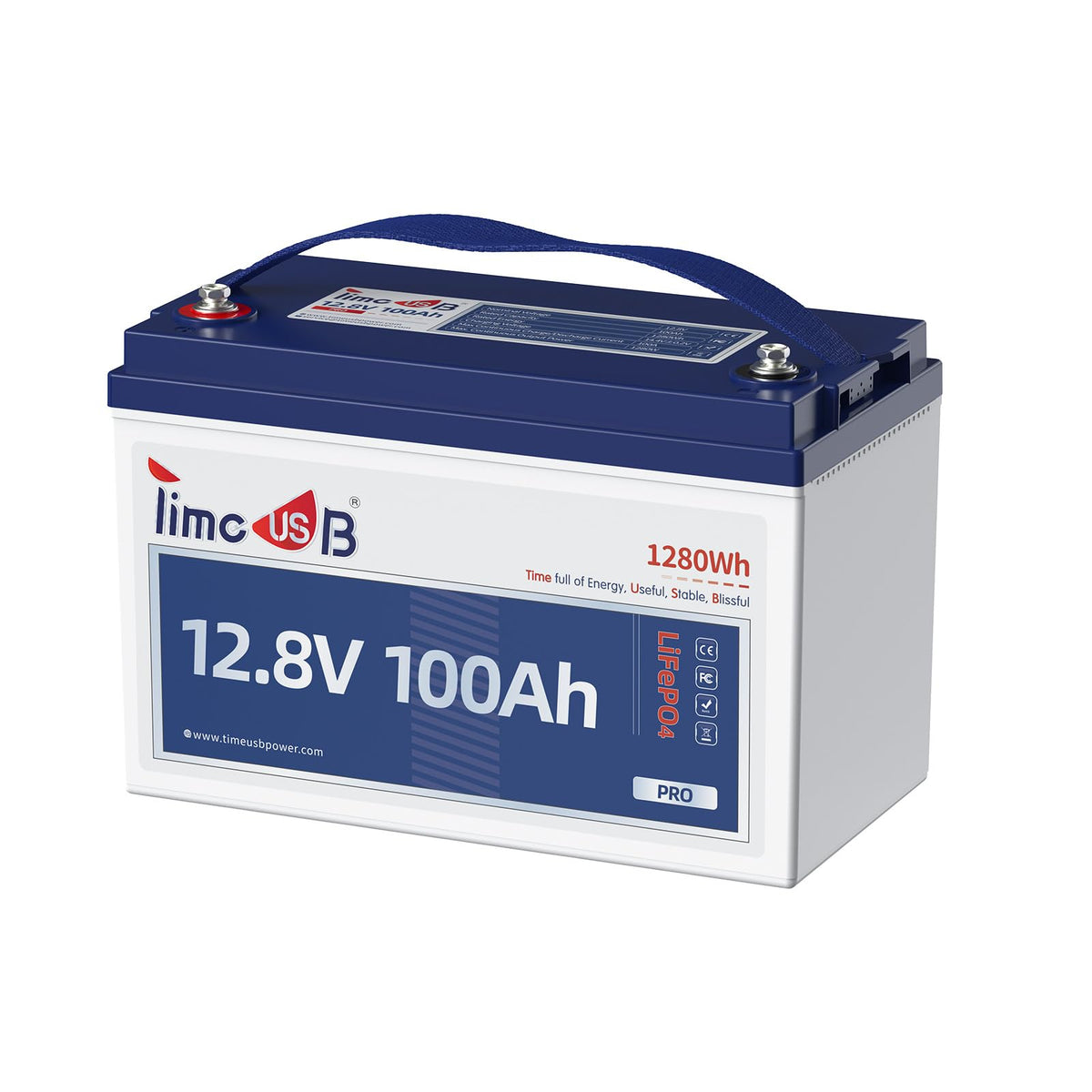 12V 100Ah RV LiFePO4 Battery Group 24, Timeusb 12.8Volt Lithium Battery with 100A BMS, Up to 15000 Deep Cycle Battery for RV Camper, Solar, Trolling Motor, Marine, Travel Trailer, Energy Storage