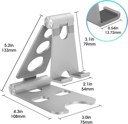 Kado Aluminum Alloy Tablet Stand for Portable Monitor, Foldable iPad Stand Holder Adjustable, Computer Office Desk Accessories for Kindle, Switch, iPad Pro/Air/Mini, iPhone Pro/Max/Plus
