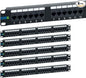 ICC CAT6 Patch Panel, UL Listed & PoE++ Rated Gigabit Applications, Rackmount 24 Port 1U 19-Inch Network Patch Panel with Rear 110 IDC Terminal Blocks for Gigabit Network Switch, Black, Pack of 6