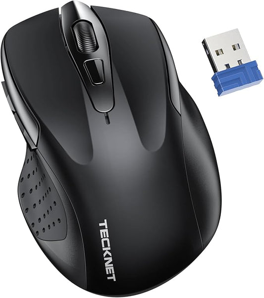 TECKNET Wireless Mouse for Laptop, Silent Mouse Quiet Click, Computer Mice Wireless, 6 Adjustable 4000 DPI Computer Mice