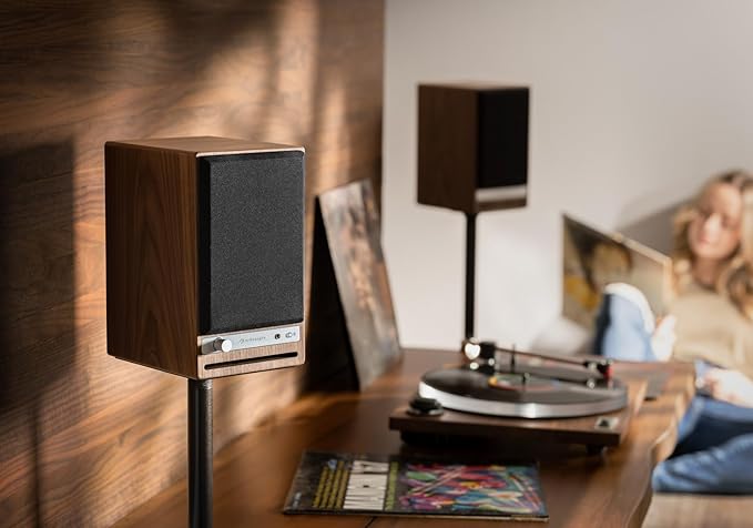 Audioengine HD4 Powered Bookshelf Speakers – Bluetooth 5.3 aptX Adaptive,