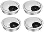 uxcell Cable Hole Cover, 2.1Inch/53mm Zinc Alloy Desk Wire Cord Cable Grommets Hole Cover for Office PC Desk Cable Cord Organizer, 4 Pcs Silver Tone