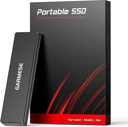 External SSD 512GB Portable SSD Speed Up to 1000MB/s USB 3.2 Gen 2, External Solid State Drives with Type-C Cable, Portable Solid State Drive for PC Mac Game Console