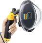 Dome Port for GoPro Hero 9 10 11 12 13 Black- Underwater Waterproof Dome Port Housing Case + Floating Hand Grip + Trigger Accessories for GoPro Action Cameras