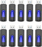 USB 3.0 Flash Drive, JUANWE 16GB Flash Drive 10 Pack USB Drives Thumb Drive 3.0 Retractable Memory Stick Jump Drive for Data Storage and Backupp, Blue 10 Pack