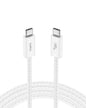 Belkin USB C to USB C Cable, 6.6ft, 60W - Type C Charger, iPhone Charger Cord, Soft, Braided, Flexible for iPhone 16, Galaxy S25, Pixel 9, Airpods, iPad Pro, Tablet & More, Travel Essentials - White