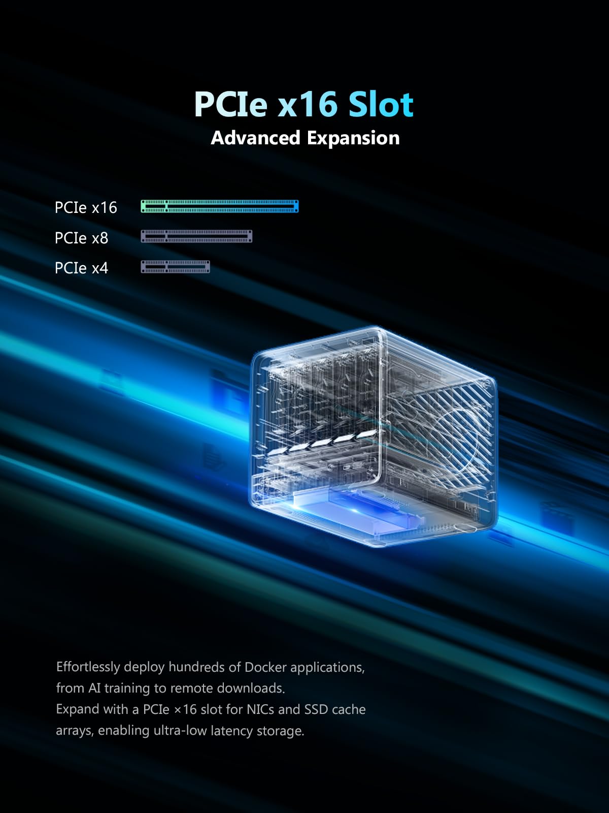 MINISFORUM N5 MAX 5-Bay Desktop NAS, AMD Ryzen AI Max+ 395(16C/32T), Capacity 200TB, 64G LPDDR5x, 128G SSD, 126 Tops, 2x10GbE, 2xUSB4 V2, HDMI, 1xUSB4, 5xM.2 Slots, Network Attached Storage(Diskless)