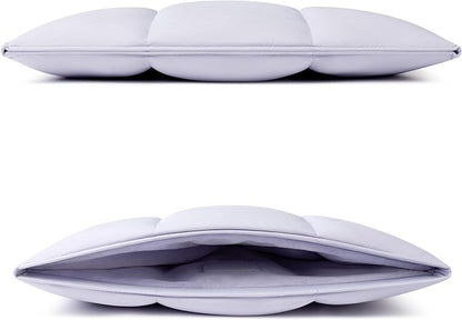Comfyable Puffy Laptop Sleeve 15 Inch 16 Inch, Quilted Puffer Laptop Carrying Case, Pillow Pouch Compatible for MacBook Air 15 in M4 2025 & MacBook Pro 16 in M4 2024, Lavender