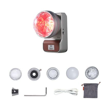 Harlowe RGBCW Photography Lighting 5W Mini Studio Light for Video Recording, Photography and Streaming, 1700K-10000K CRI/TLCI 96+, IP54, App Control, Iris 5 Spectra Creator Kit